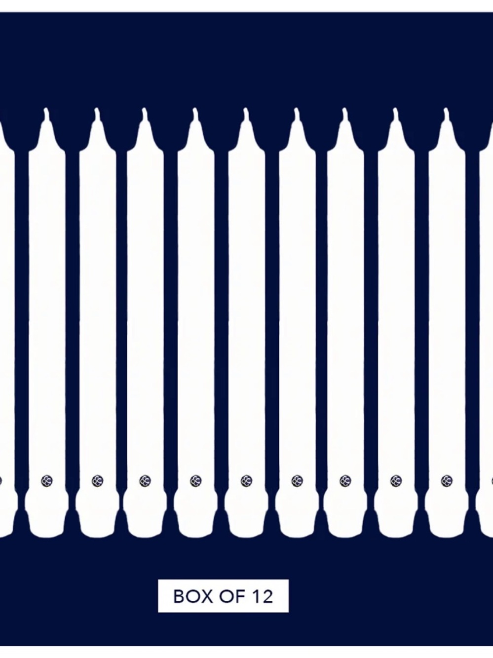 New! Colonial Candle 8" White Classic Dinner Candle, 12 Pack - Picture 3 of 3